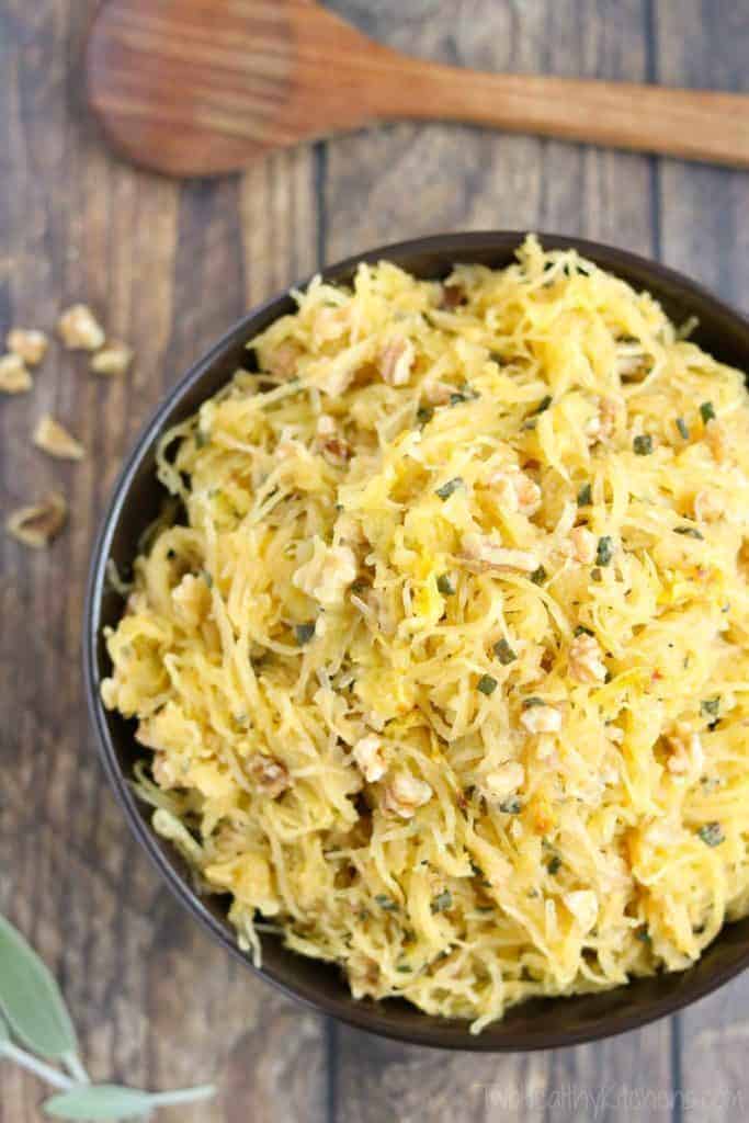 mouth watering spaghetti squash with walnuts