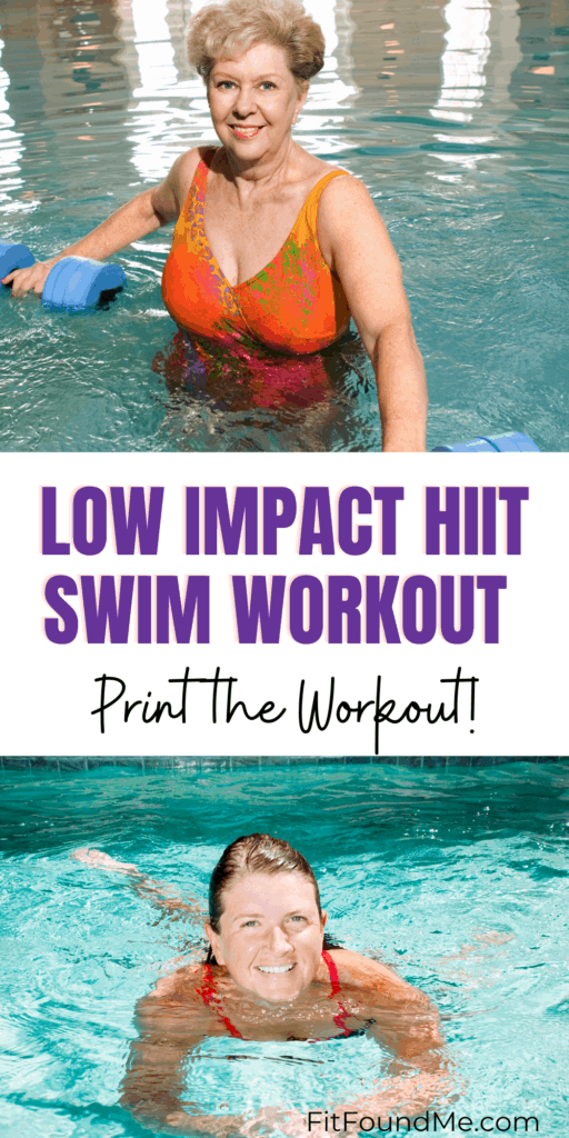 women doing low impact hiit swim workouts in pool
