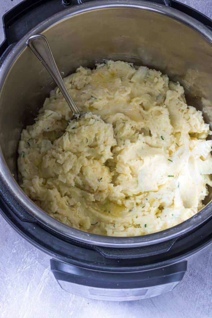 Colcannon cooked in an instant pot